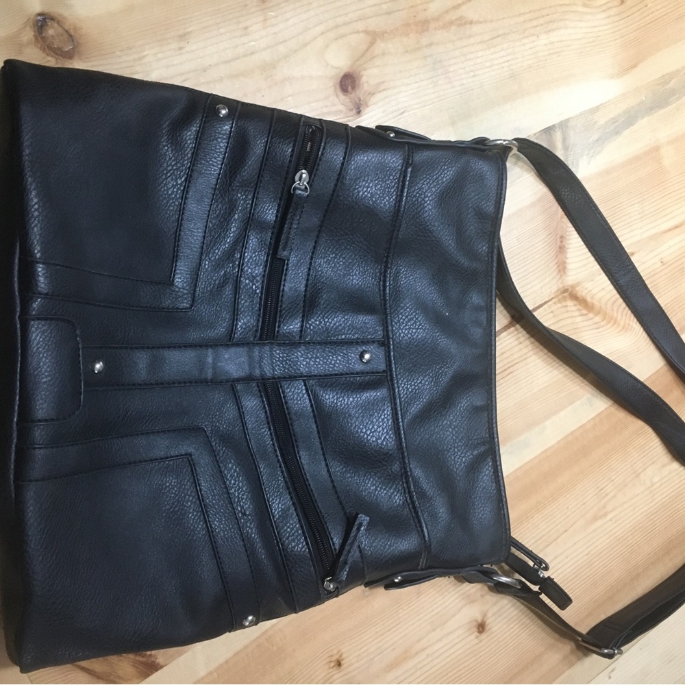 Black Leather Shoulder Bag